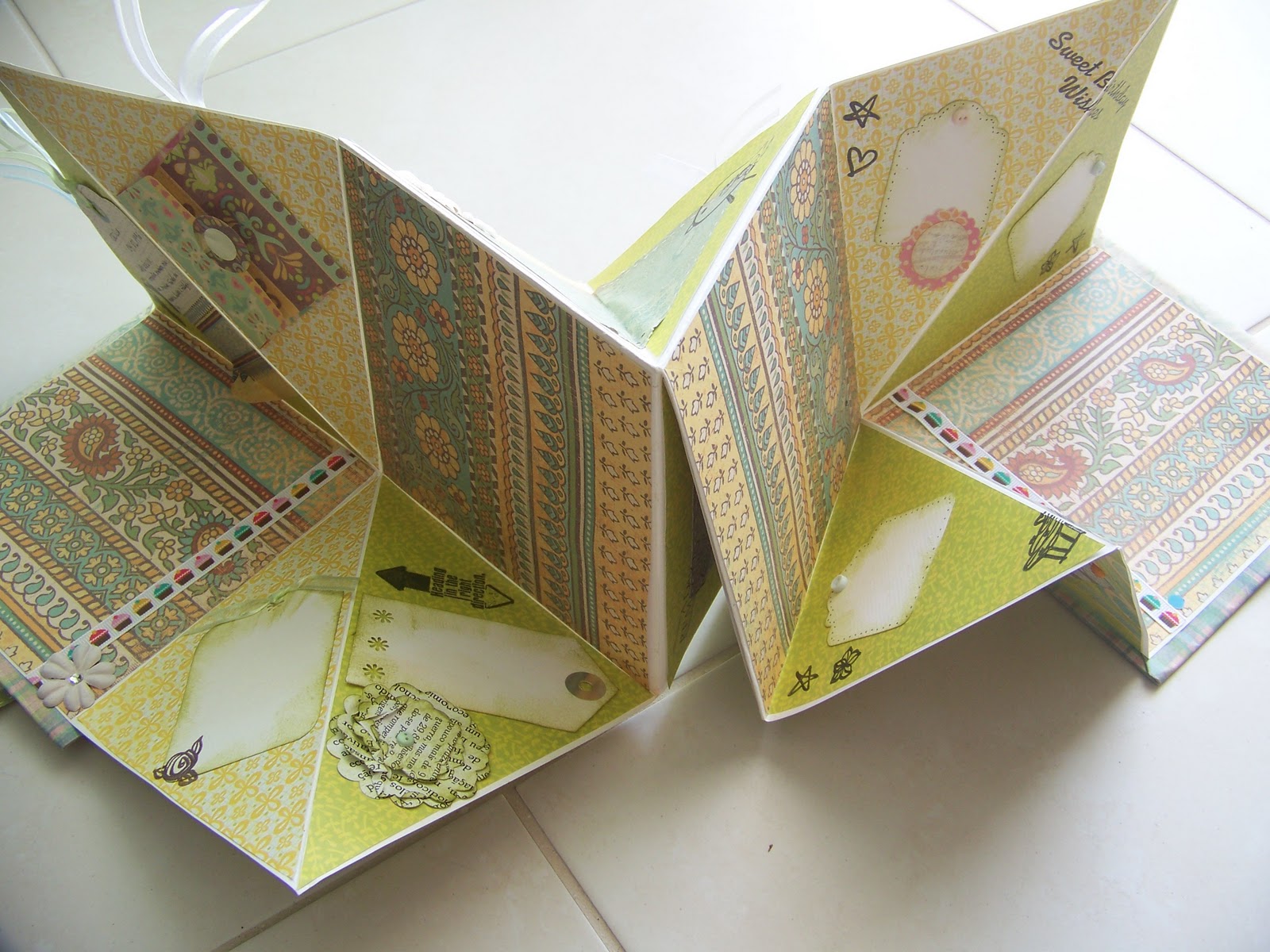 Scrapbook Art Boutique de Papel Mini album de Origami
