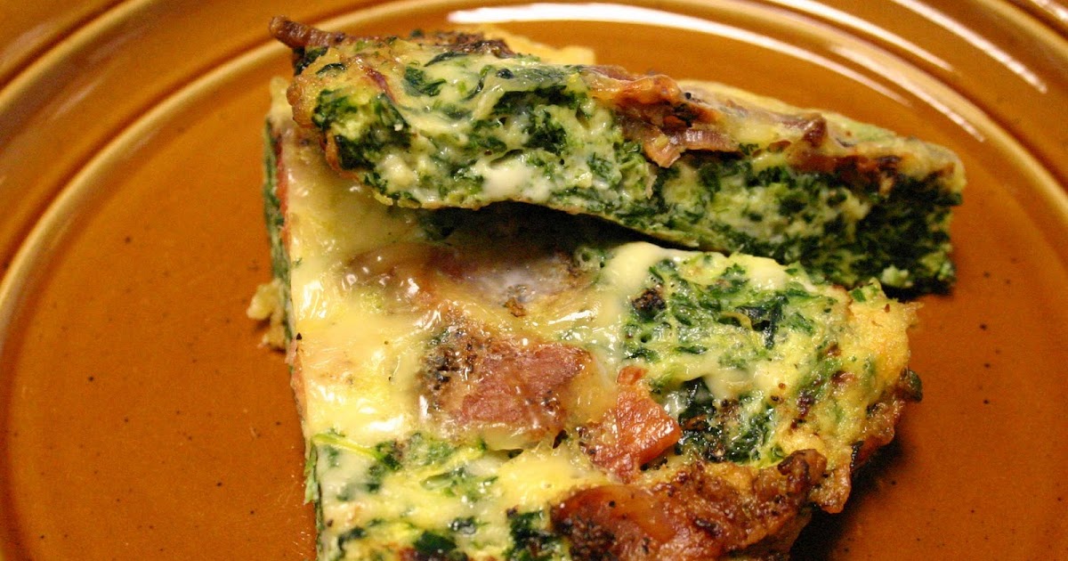 David's Recipe Box Bacon and Spinach Frittata with Smoked Gouda