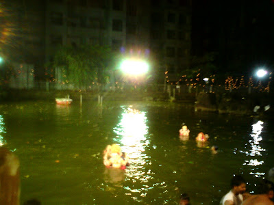 Ganpati Visarjan in artificial lake Mumbai