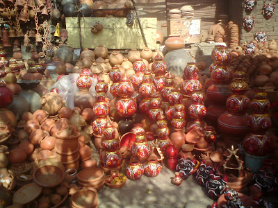 A pottery shop on the streets of Jaipur