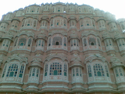 Magnificient structure of Hawa Mahal  - Jaipur