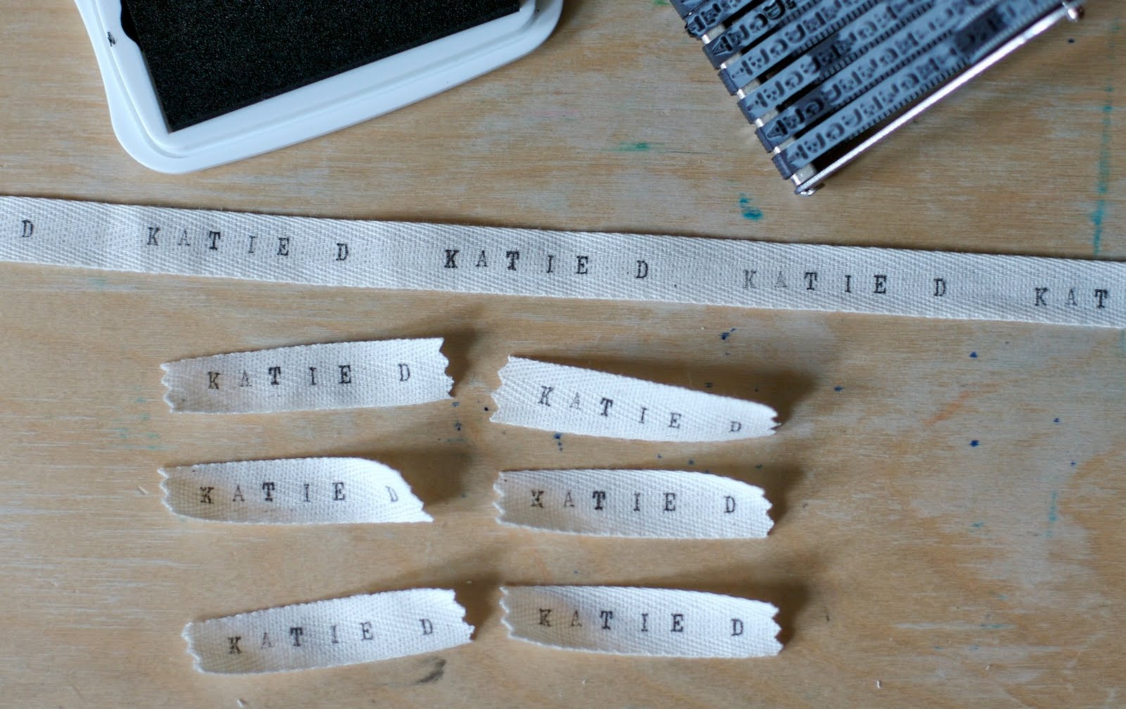 Habit of Art Creating labels with twill tape