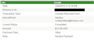 Pagamento NeoBux - PTCs em Prática