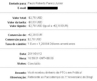 Pagamento PTCs em Prática