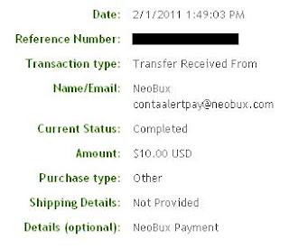 Pagamento NeoBux - PTCs em Prática