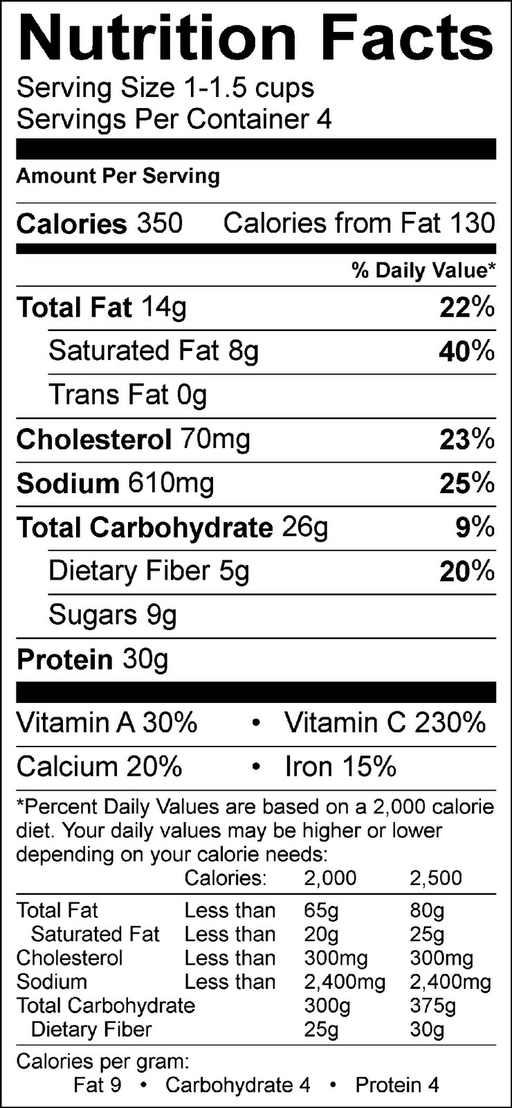 Broccoli+nutrition+label