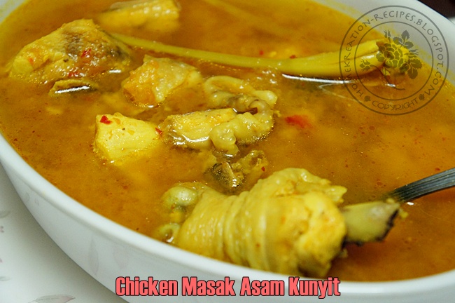 HomeKreation  Kitchen Corner Chicken Masak Asam Kunyit (Chicken in