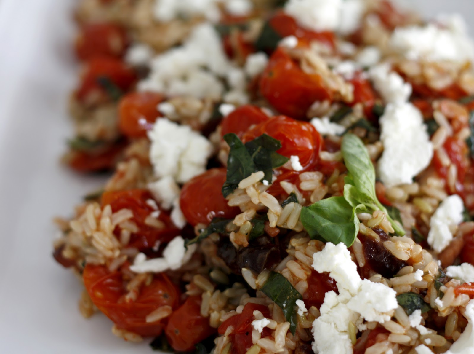 A Crafty Lass Tomato Rice Salad with Warm Bacon Vinaigrette