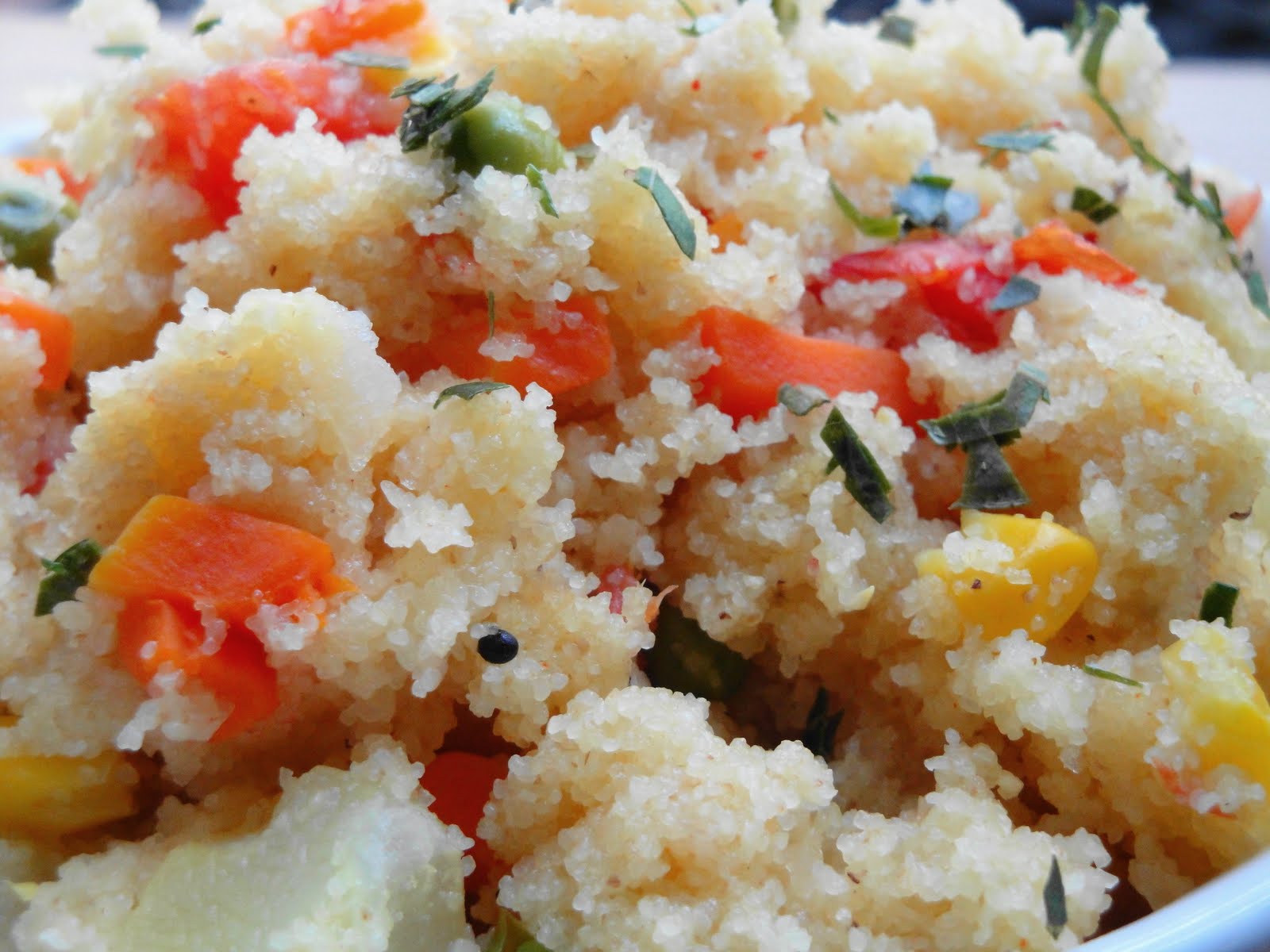 cumin and cardamom Upma ( Indian Polenta )