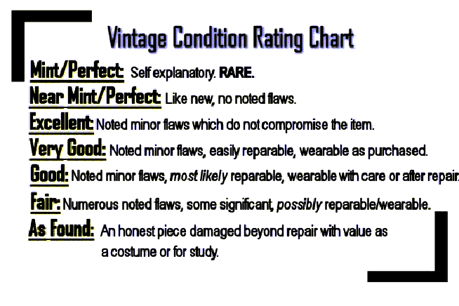 Vintage Condition Rating Chart