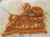 beginning of knitted wrap