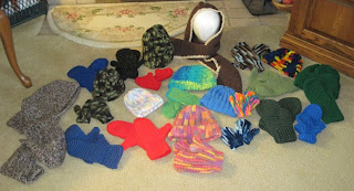 hats, scarves, and mittens for homeless