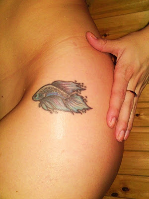 Japanese Blue Fish Tattoo Picture 2