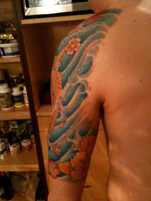 Back side of Waves Tattoo Picture 1