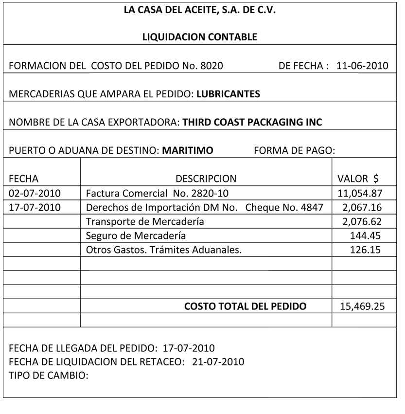 formato de entrega de mercancia en excel