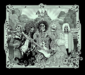 Post Neo Explosionism - The 27 Club (Black Glow Edition) Print by Justin Hampton, Emek & Jermaine Rogers