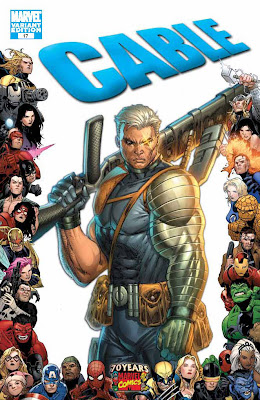 Cable Issue Number 17 - Marvel Comics 70th Anniversary Variant Cover Artwork featuring Cable by Rob Liefeld