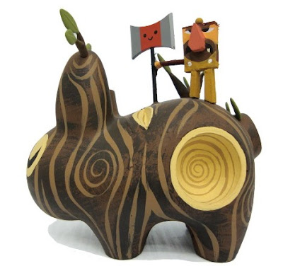 Hand Painted Custom Escape From The Wood Labbit by Amanda Visell
