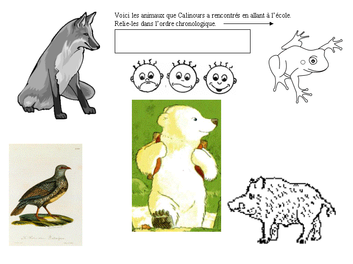 Calinours Va A L Ecole Coloriage