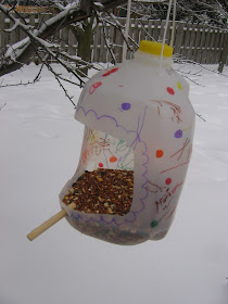 Lucky Me Milk Jug Bird Feeder