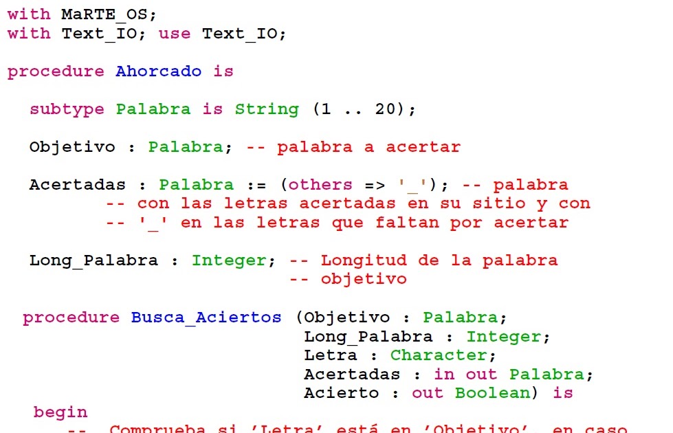 Lenguaje de Programacion / Jose bernal PROGRAMA en Lenguaje Ada