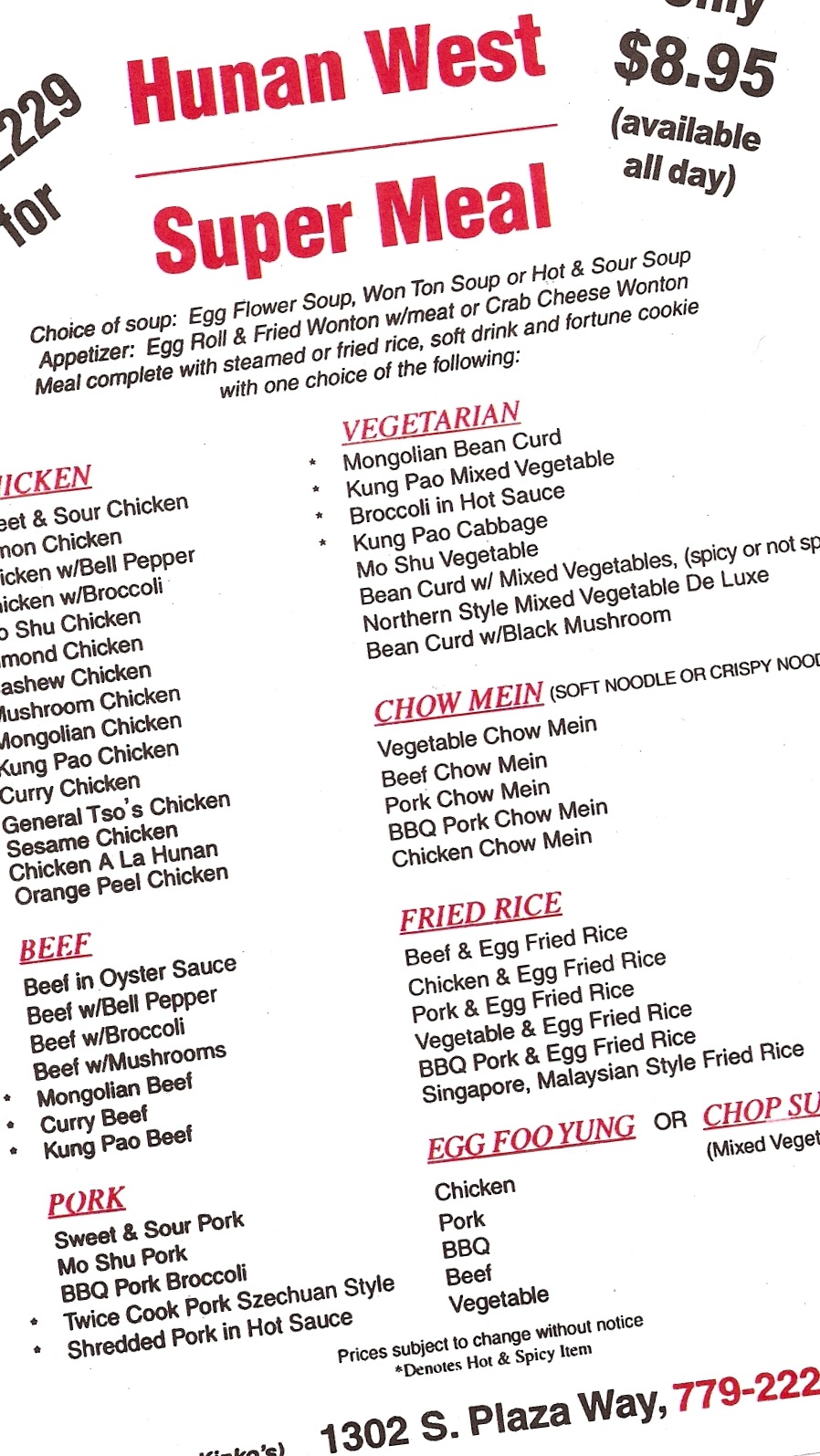 Out West Food Review Hunan West in Flagstaff, AZ (includes look at menu)