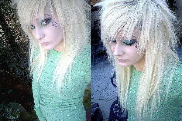 Conscienciamaxima Black Pink And Blonde Scene Hair With Highlights