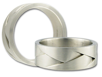 Metal is usually used for women 39s and men 39s wedding ring is gold