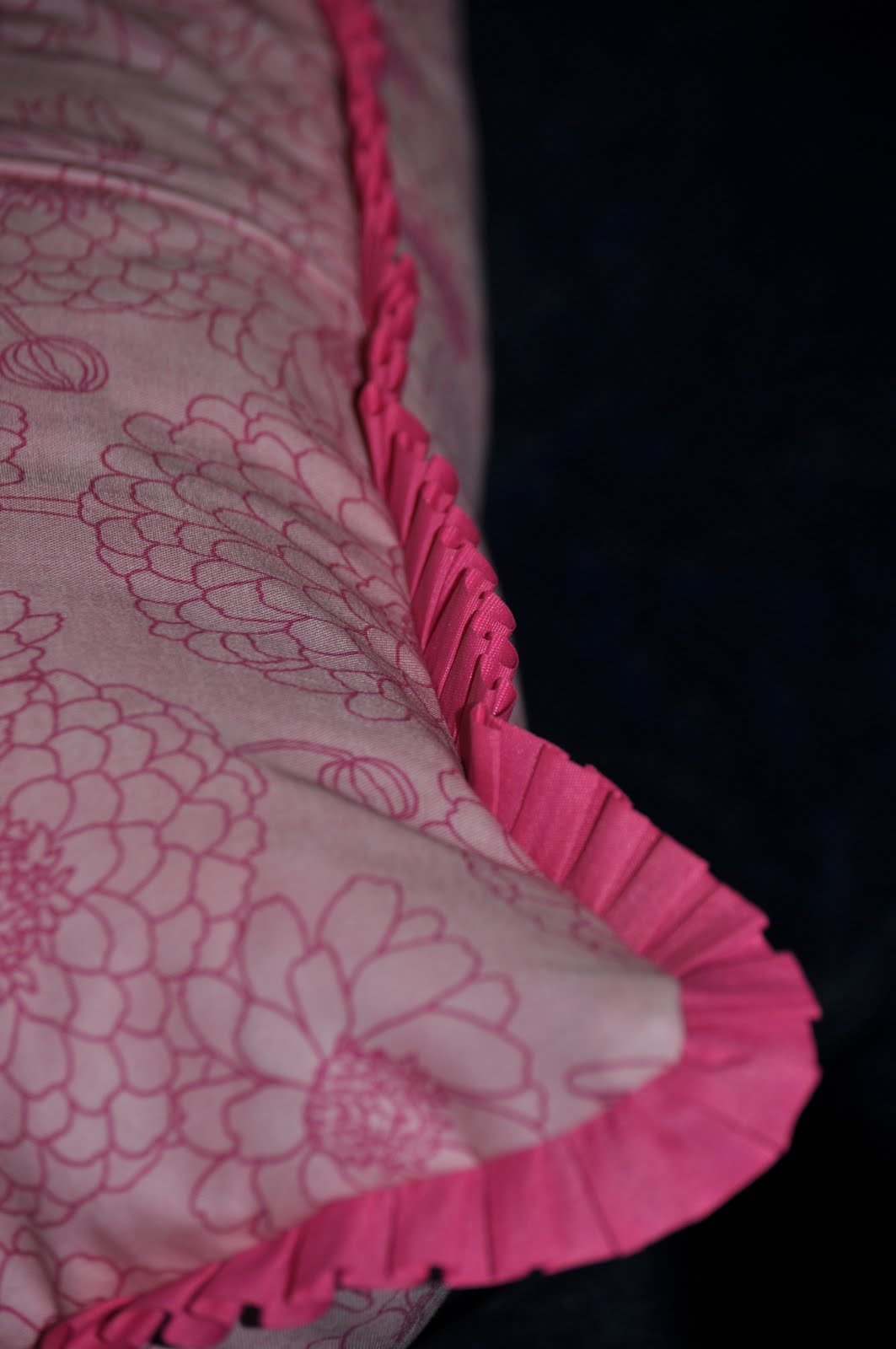 Cassandra Design Pink Ruffle Edge Pillow