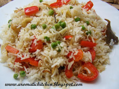 Peas Capsicum Pulao