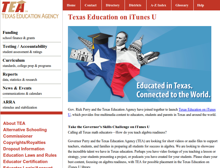 a Content Provider for Texas Education Around the Corner