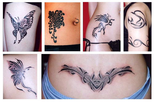 Female Angel Tattoos Design on Upper Back Butterfly tattoo designs for 