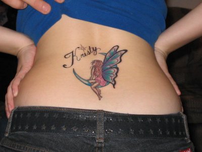 fairy lower back tattoo was sitting in month good fairy tattoos design