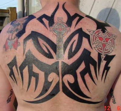 Cross Tattoos For Men On Arm. tribal cross tattoos for men.