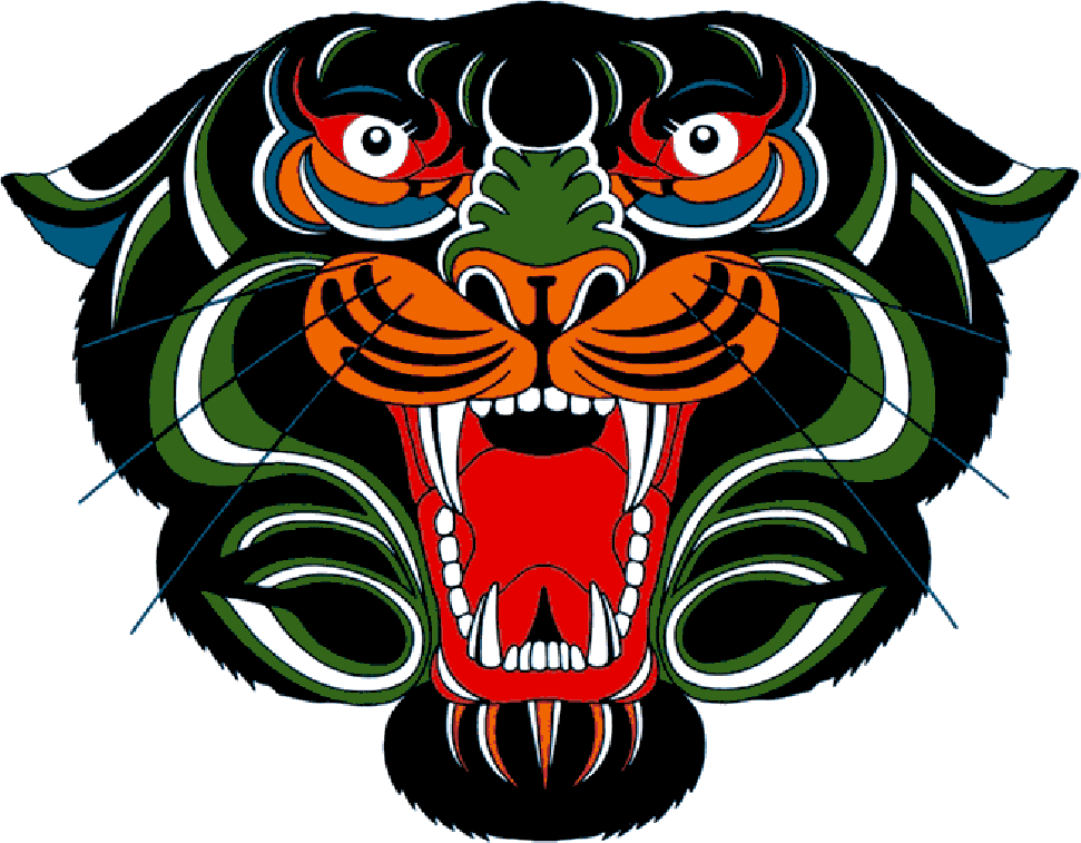 Tiger Pictures of Tattoo Designs is a tiger head tattoo picture is colored 