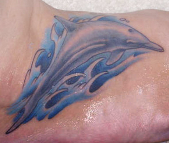 blue dolphin tattoo designs for girls