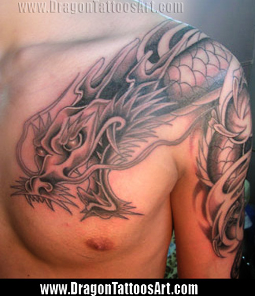 art dragon tattoo designs fire