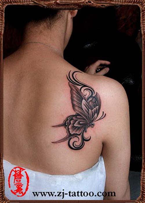 free butterfly tattoo designs on the foot girls