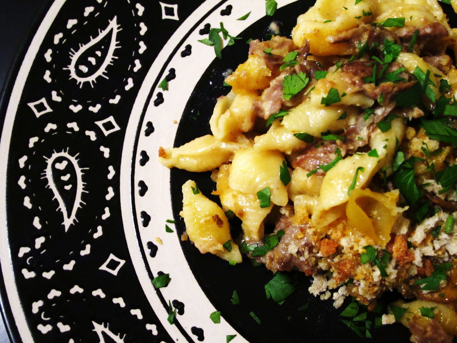 The Small Boston Kitchen Philly Cheesesteak Macaroni and Cheese