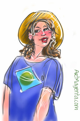 Girl from Brazil is a sketch by illustrator Artmagenta