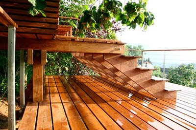River View Wooden Treehouse Design Outdoor