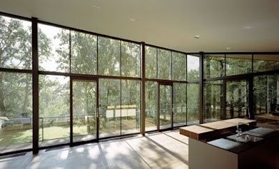 glass home interior design wood floor