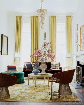 Nanette Lepore's living room, living room, interior design, home interior