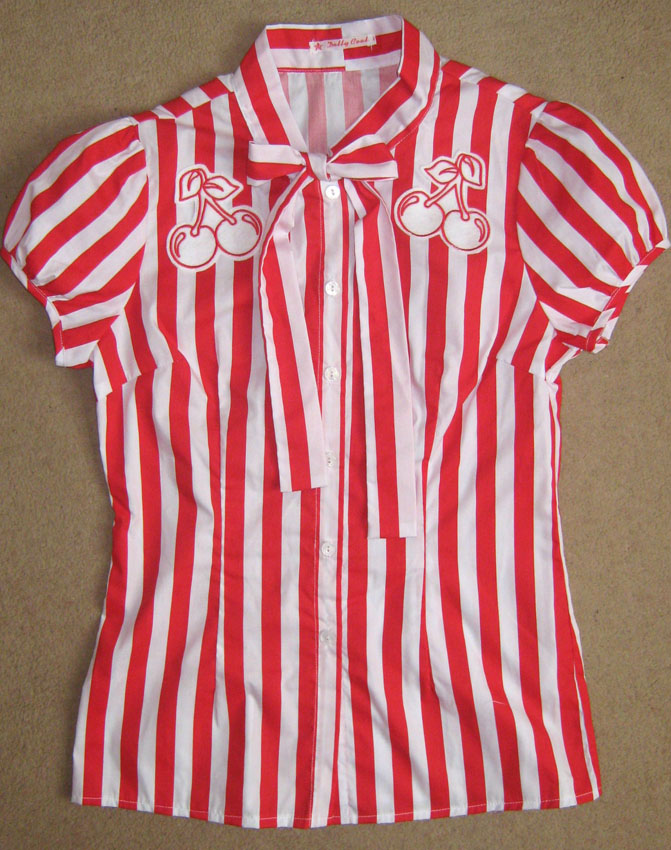 candy striped shirt