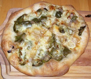 Green Peppers and Onions Pizza
