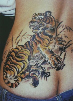 Tiger Lower Back Tattoo