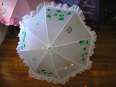 white wedding umbrella