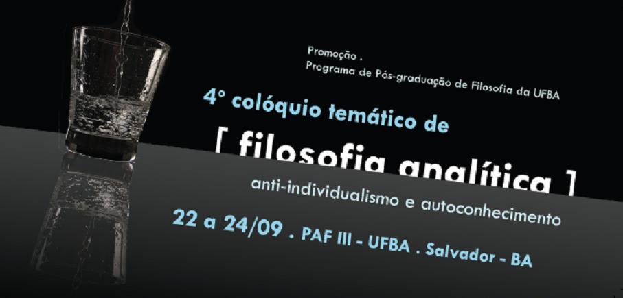 IV Colóquio Temático de Filosofia Analítica