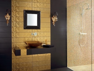 Colores para Decorar: Baños Dorados, un lujazo
