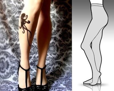 Octopus Tattoo Tights by post. Can I say how much I freagin' love the idea 